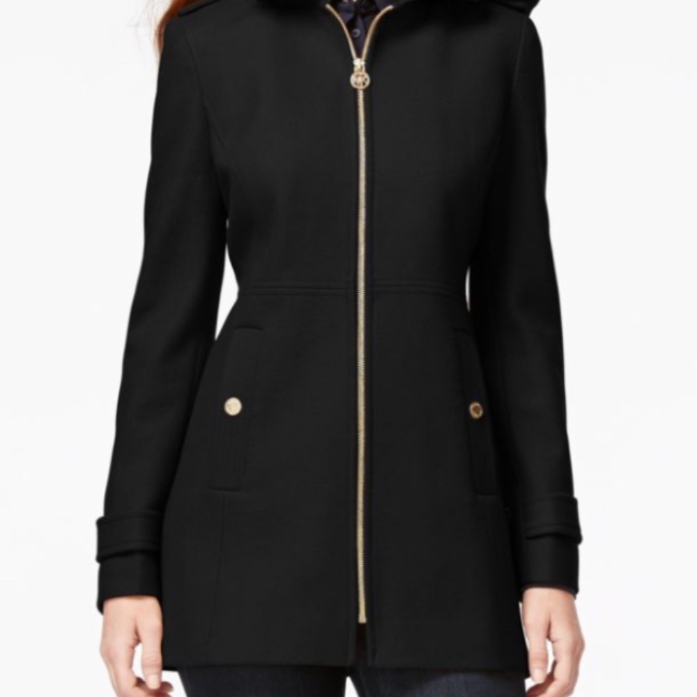 Black Michael Kors Pea Coat